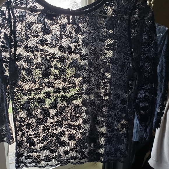 Sheer Blue Crop Top - Picture 2 of 2